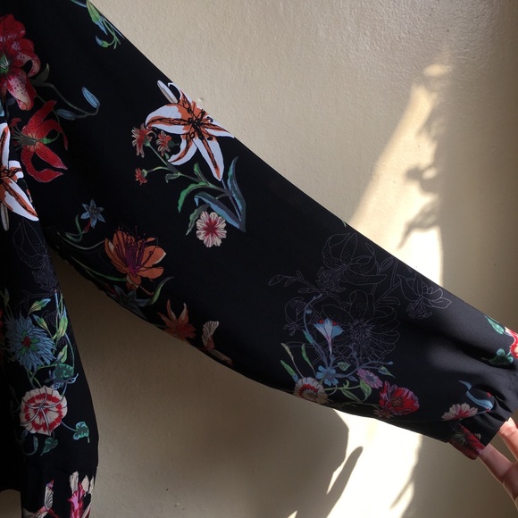 SOLD Dalia floral print bomber jacket - Picture 4 of 7